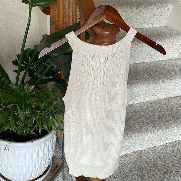 Lulu's Cream Knit Pointelle Tank Top - Picture 6 of 9